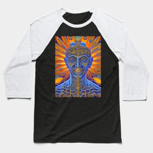 Transcendental Shift (6) - Trippy Psychedelic Art Baseball T-Shirt